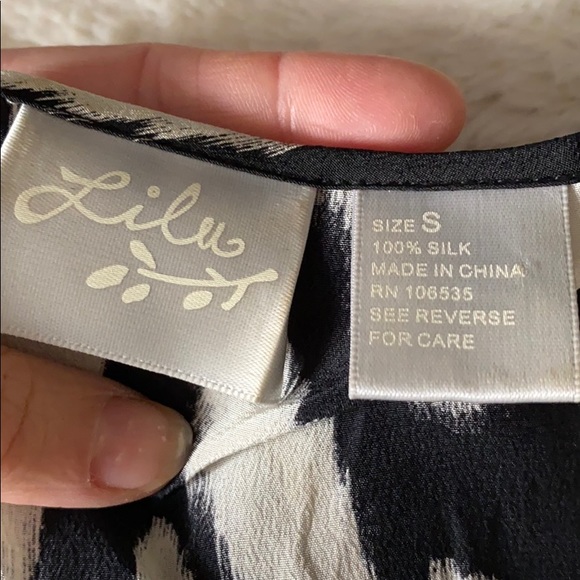 Lilu 100% Silk Blouse (Small) - Picture 5 of 6